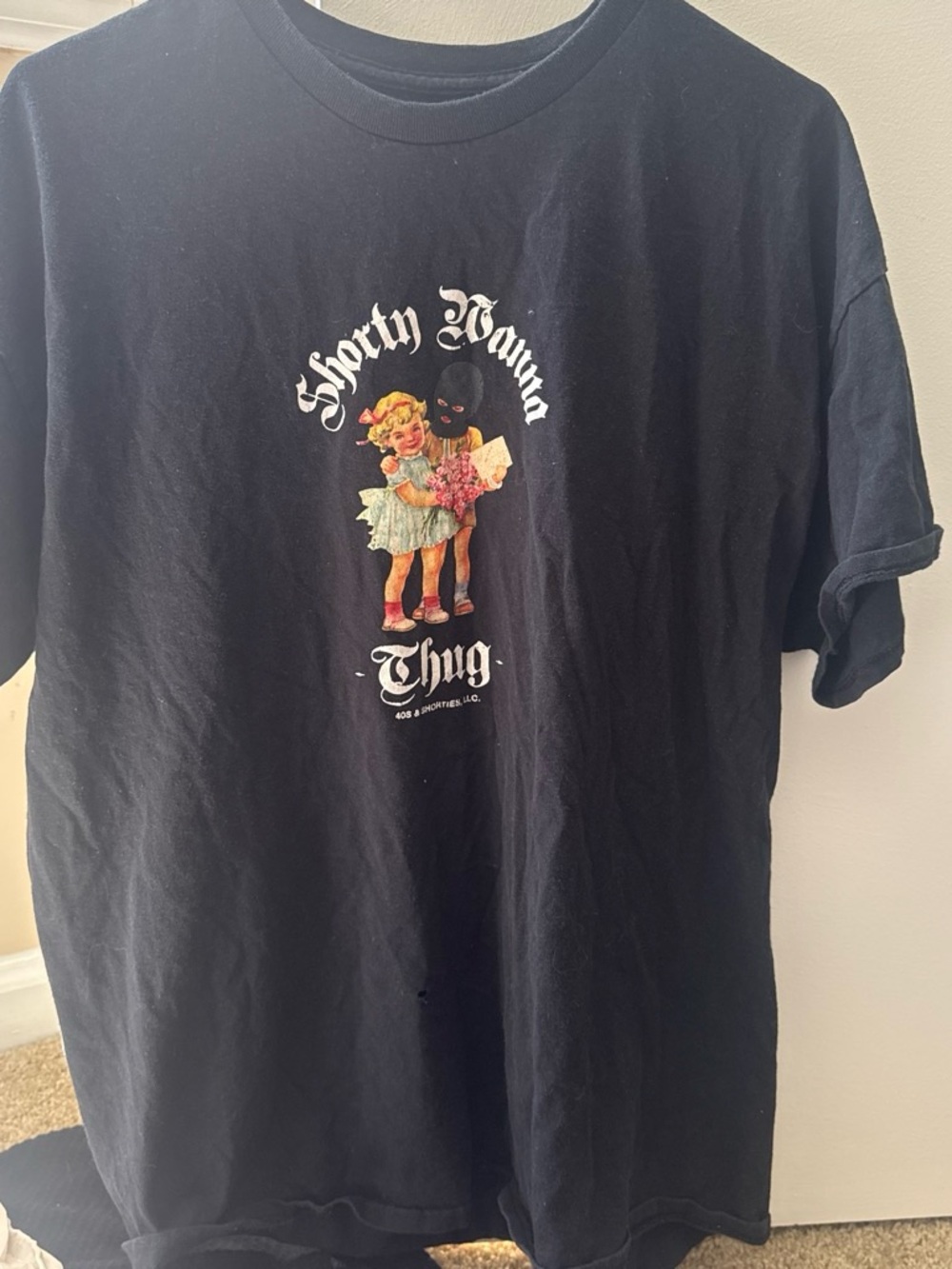 40’s and Shorties Black Shorty Wanna Thug Graphic Tee